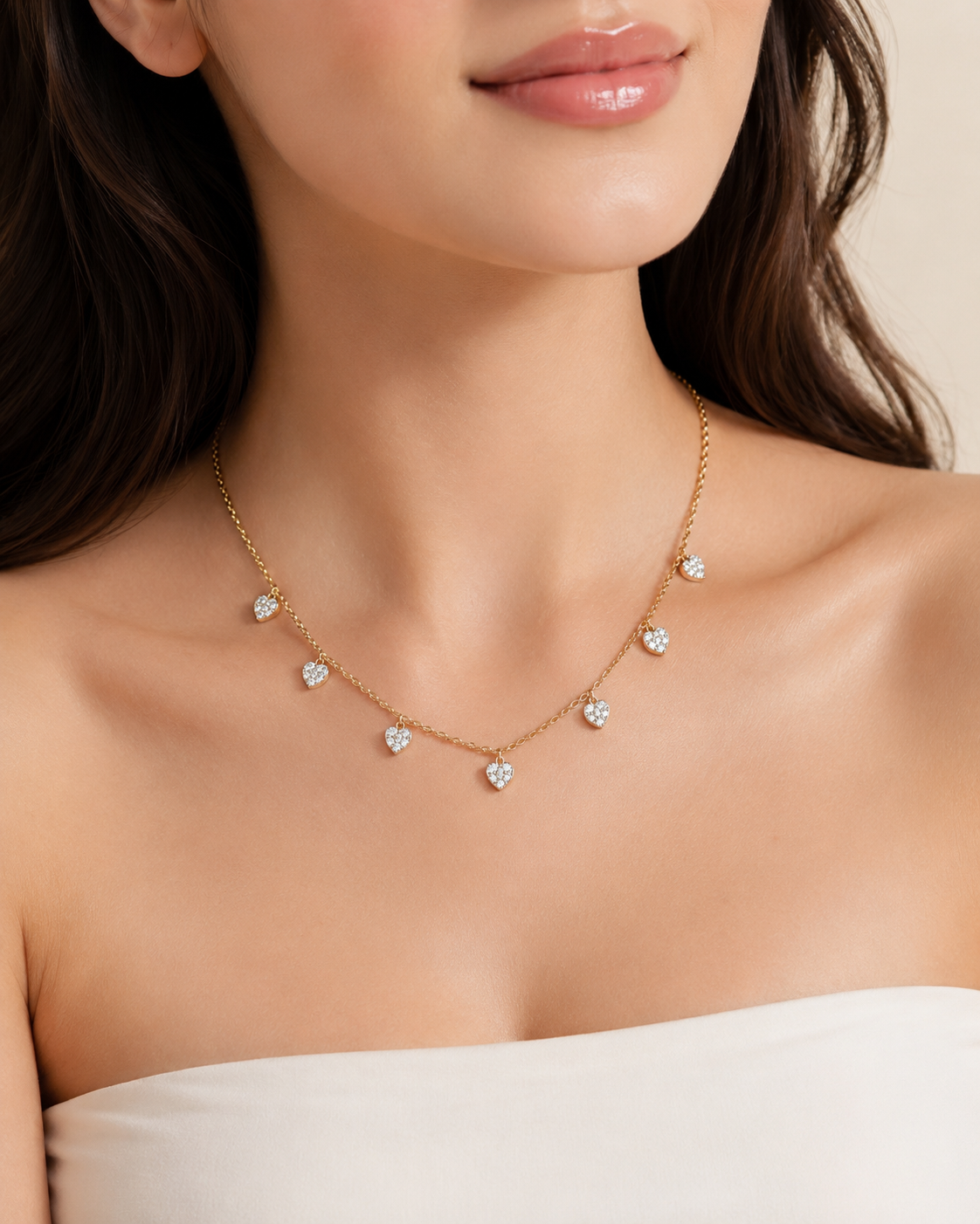Lumière Heart Charm Necklace
