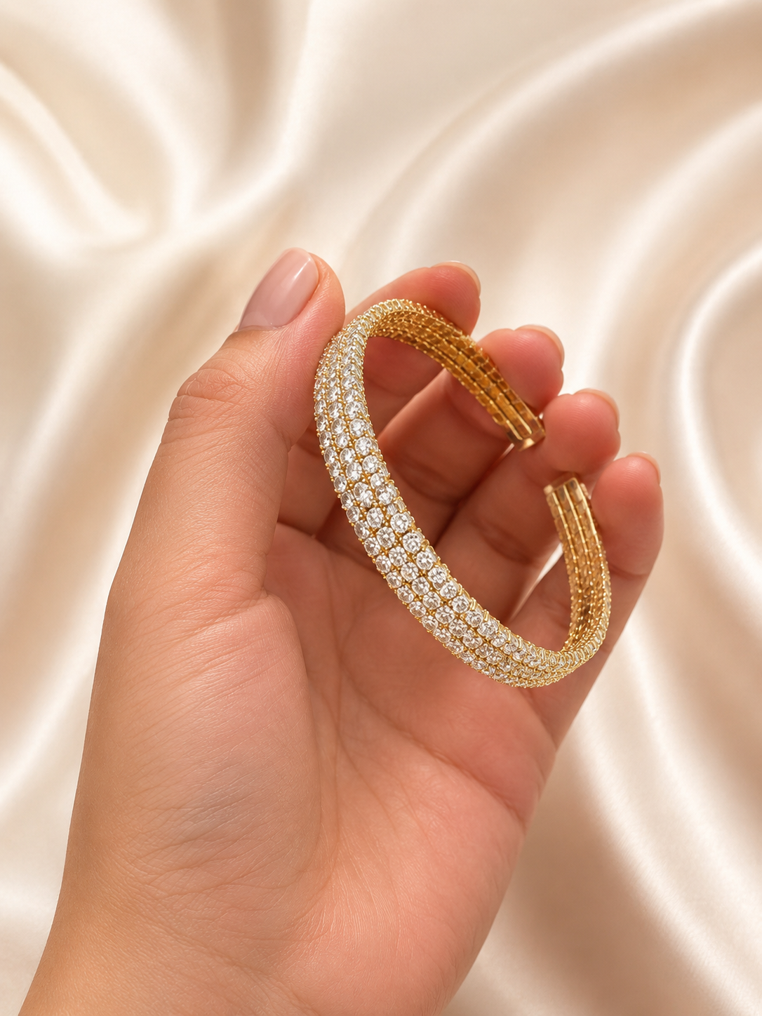 Diamond cuff bracelet