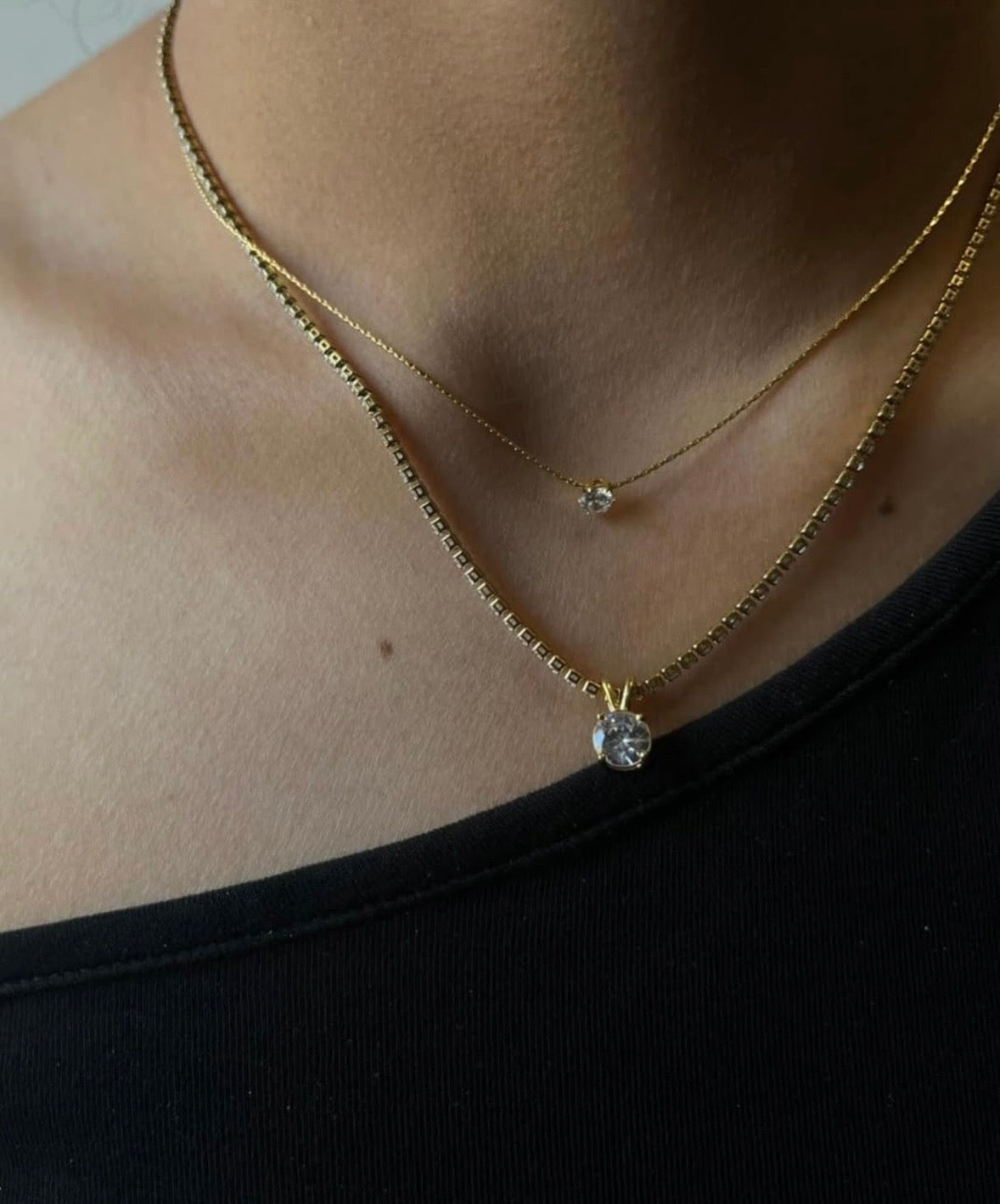 Single stone necklace