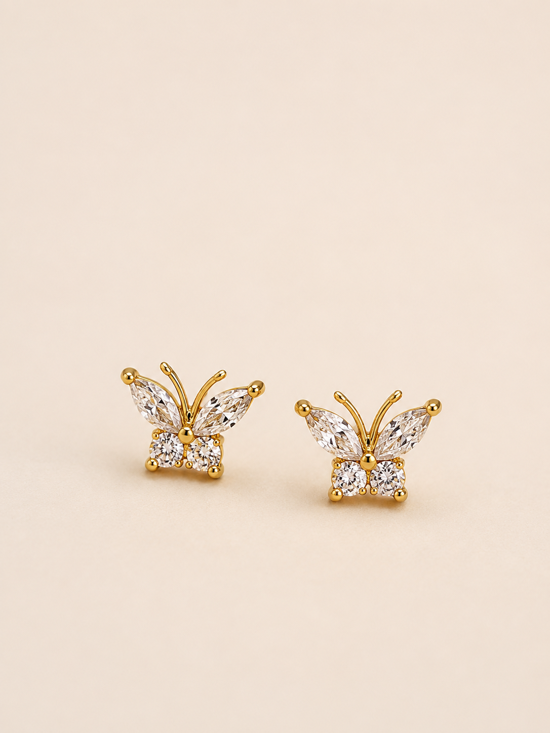Minimal butterfly piercing studs