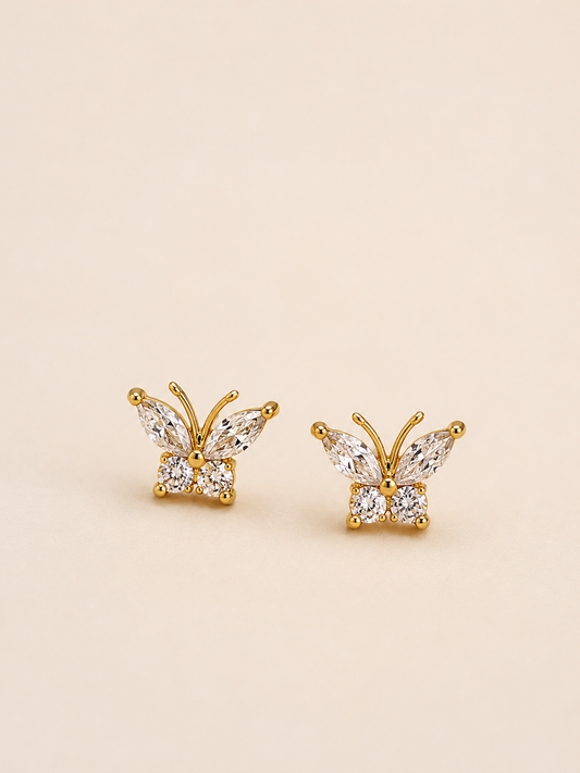 Minimal butterfly piercing studs