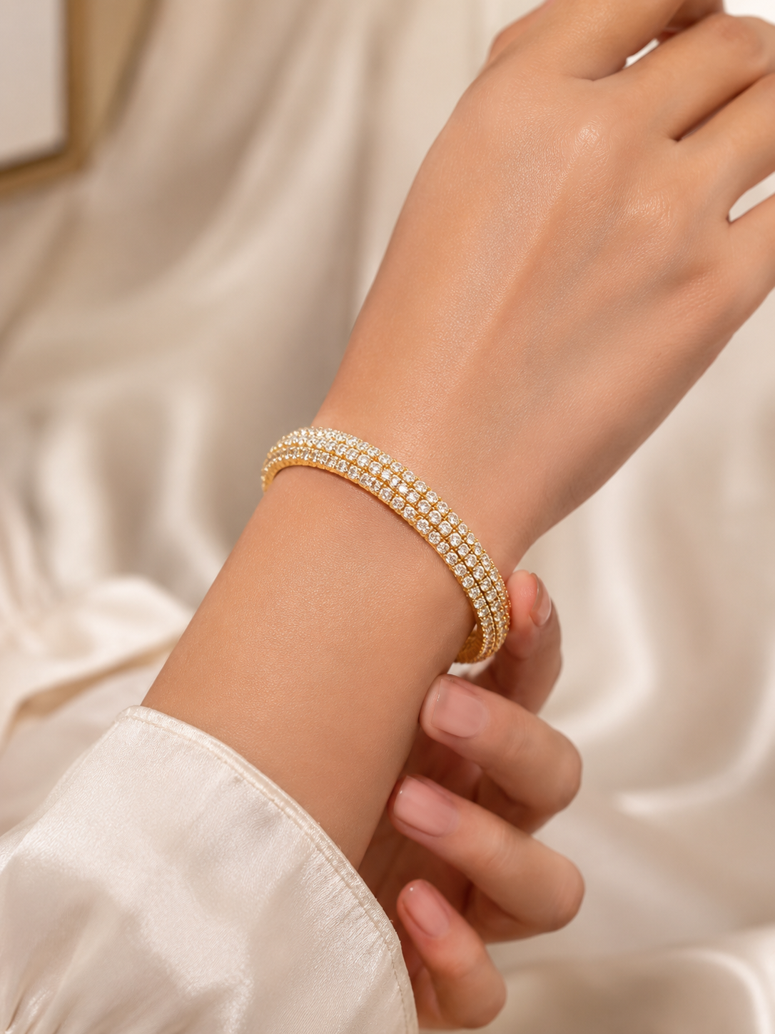 Diamond cuff bracelet