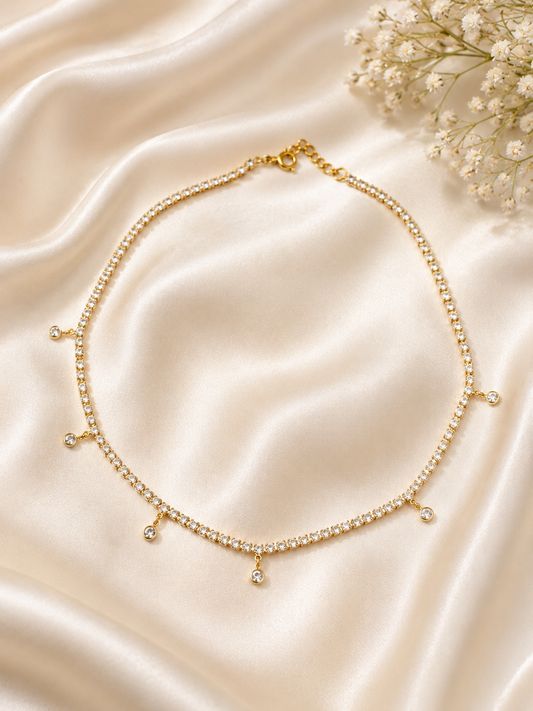 Lovora tennis charm necklace