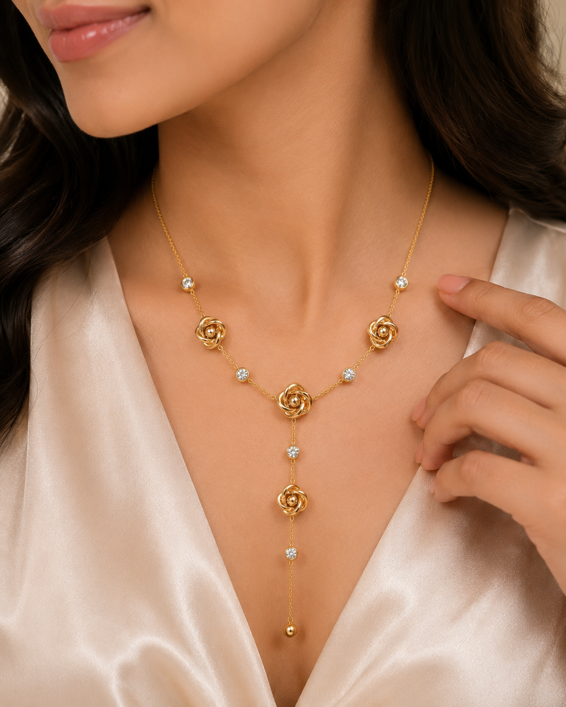 Roselle Drop Neckpiece