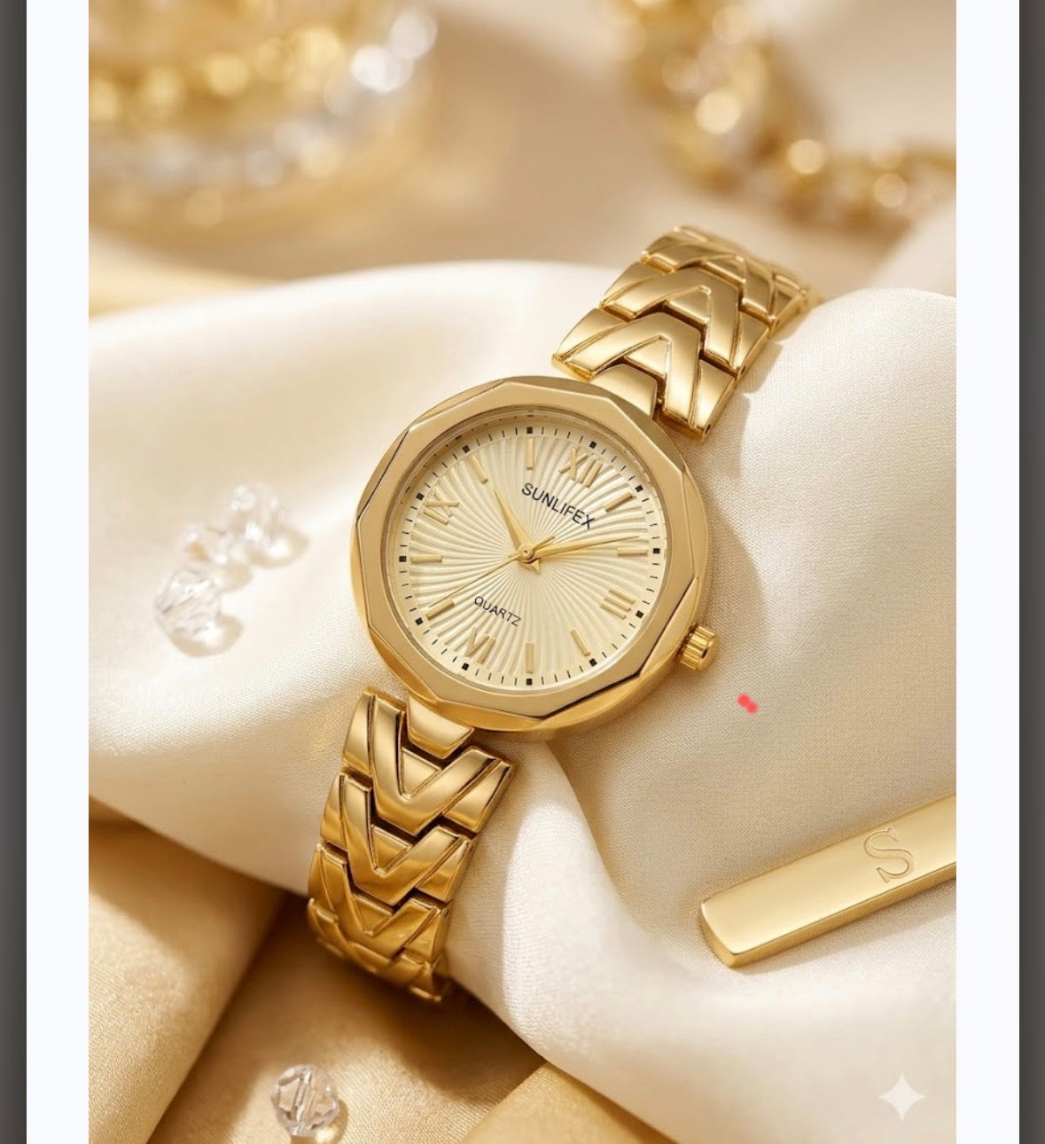 Golden vintage watch