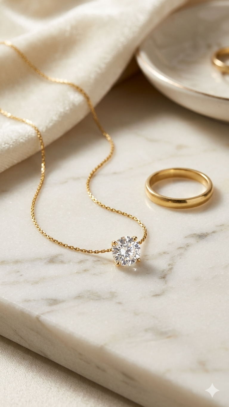 Single stone necklace