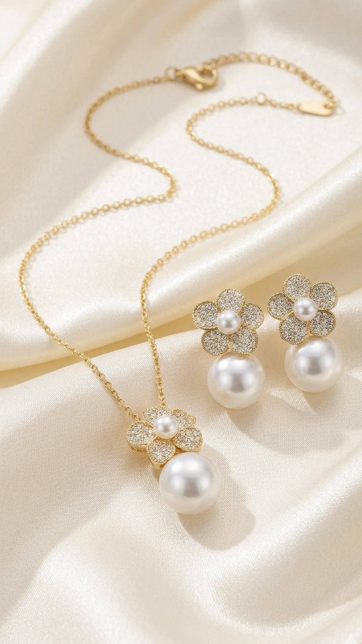 Lovora flower pearl set