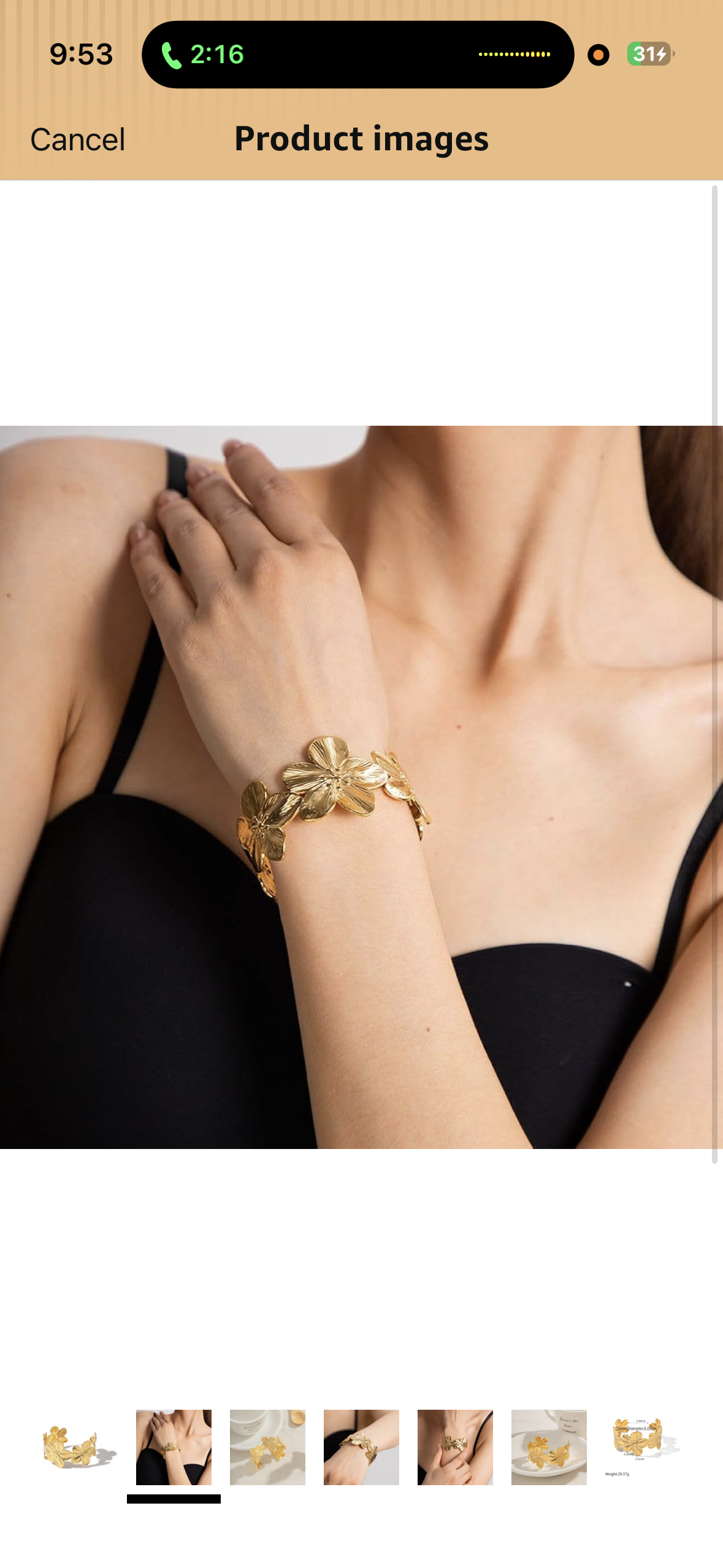Flower cuff bracelet