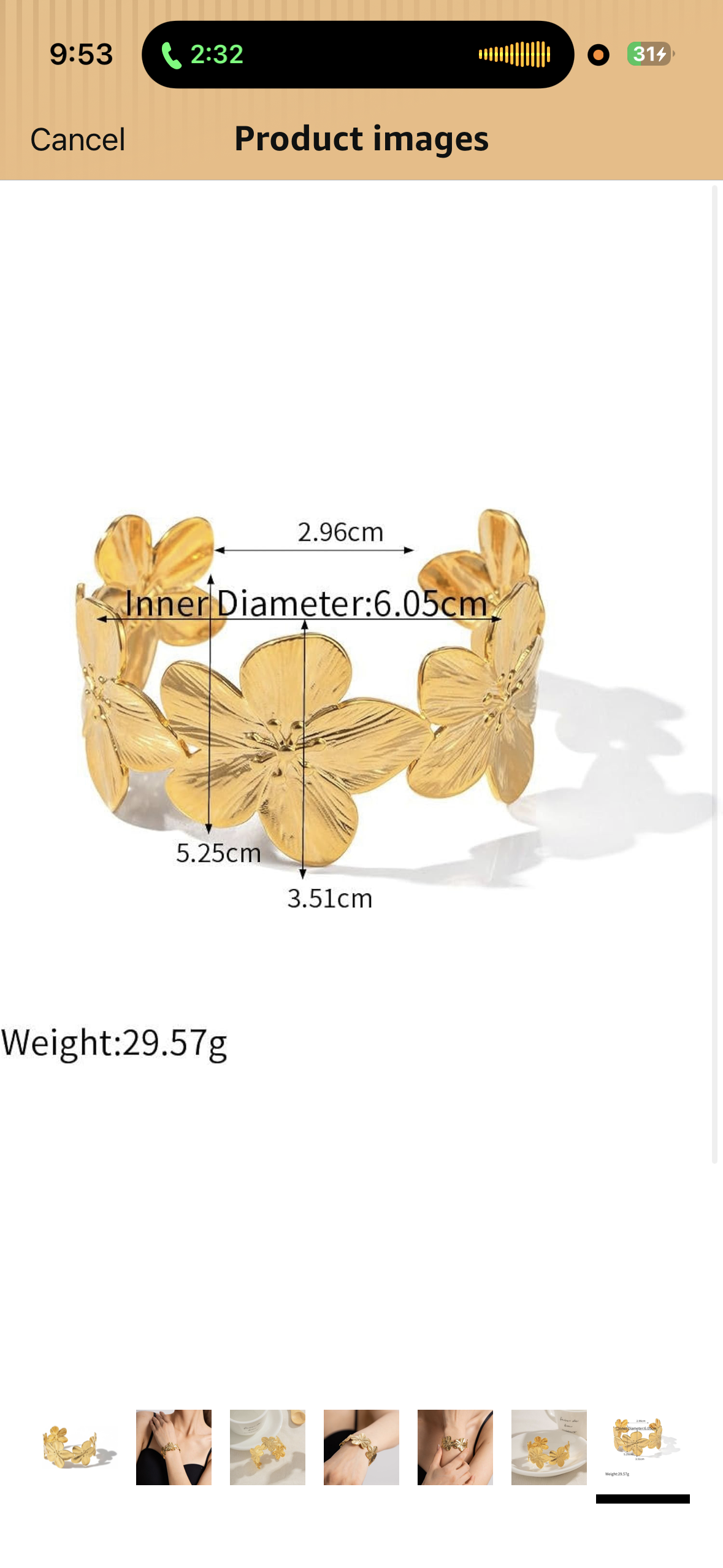 Flower cuff bracelet