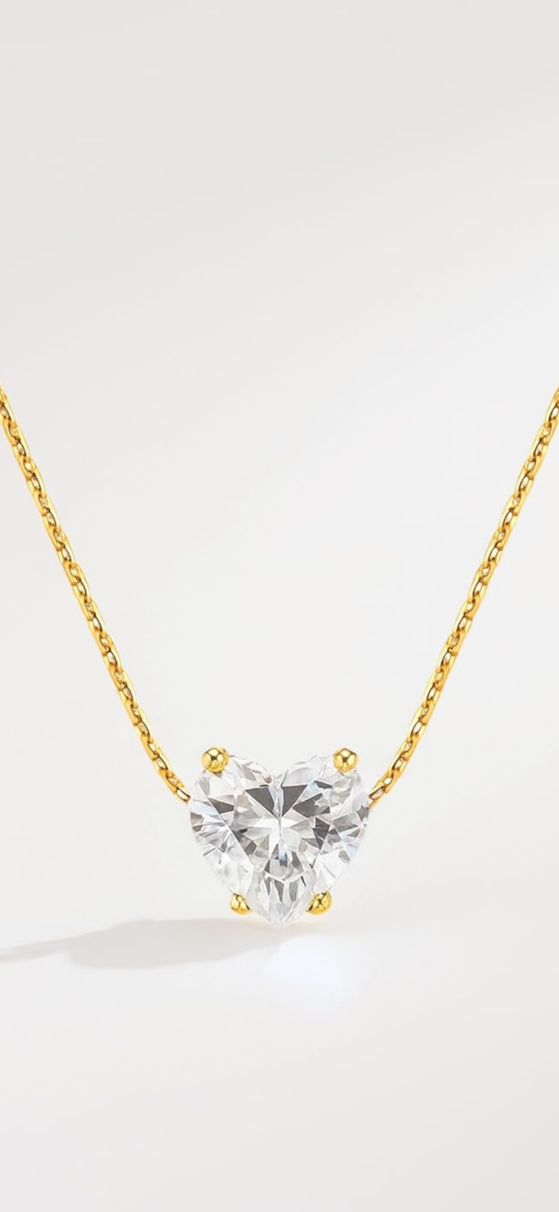Solitaire Heart necklace