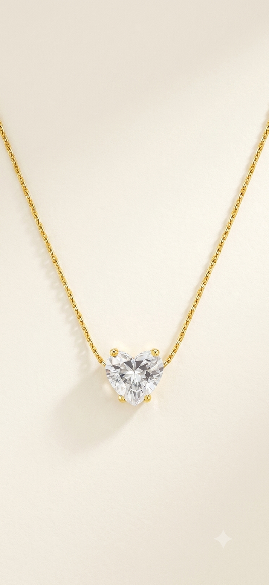Solitaire Heart necklace