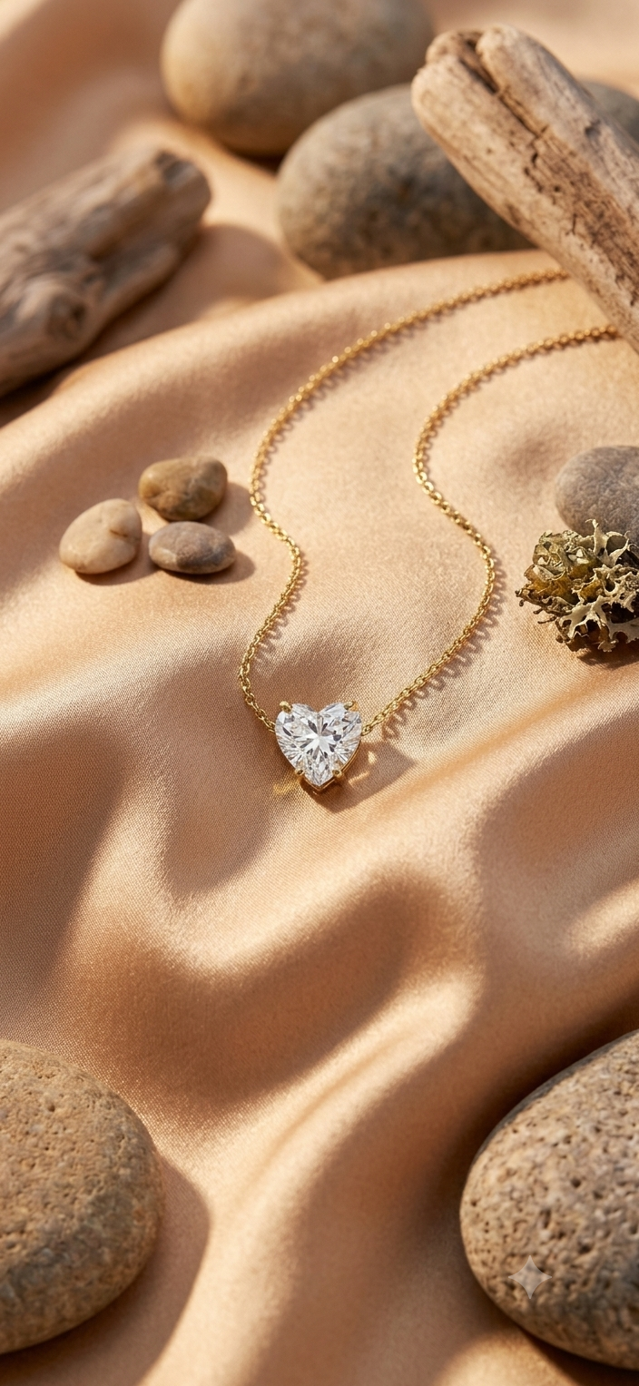 Solitaire Heart necklace