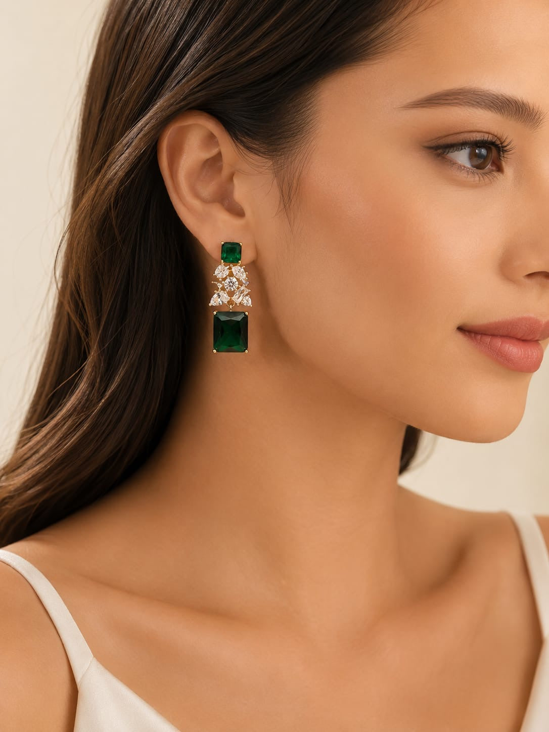 Emerald bloom danglers